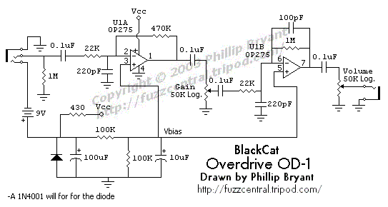 Bumble buzz pedal schematic